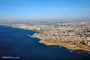 Tel Aviv - Joppa Aerial photo by Todd Bolen, BiblePlaces.com.