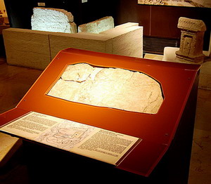 Hezekiah's Tunnel inscription displayed in the Istanbul Archaeological Museum.