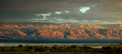 The Dead Sea and the land of Moab at Sunset. Photo by Ferrell Jenkins.