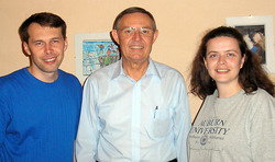Robert, Ferrell, and Tami at the Czech lectures, 2006.